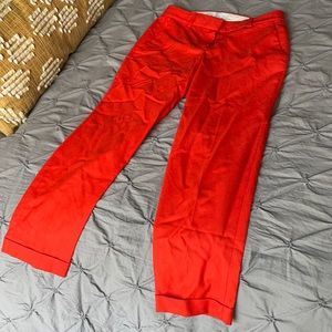 JCrew red capris pants